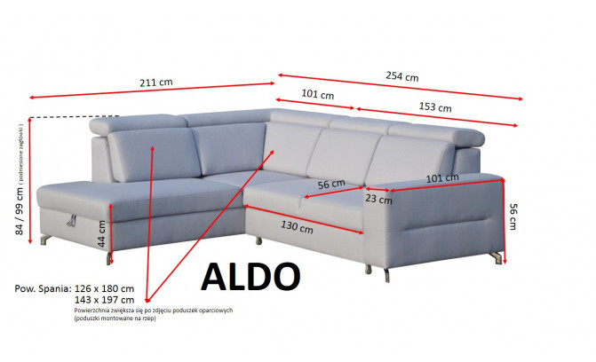 Угловой диван ALDO